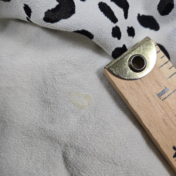 Reformation Elle Mini Dress Black White Ocelot Animal Print Smocked Puff Sleeves - Picture 10 of 14